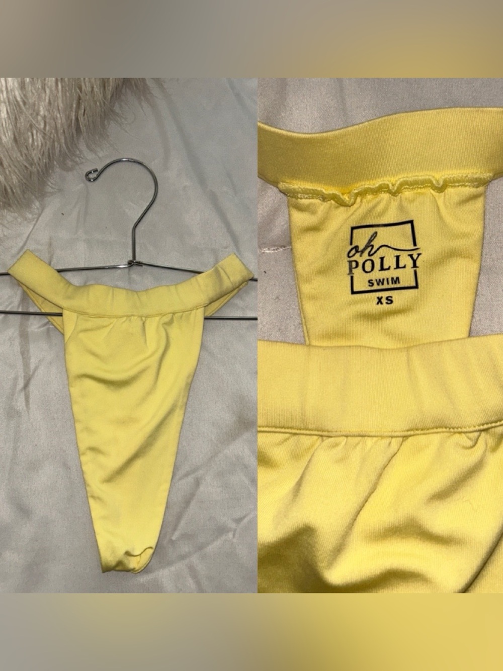 Oh Polly Bright Yellow Thong Bikini Bottom